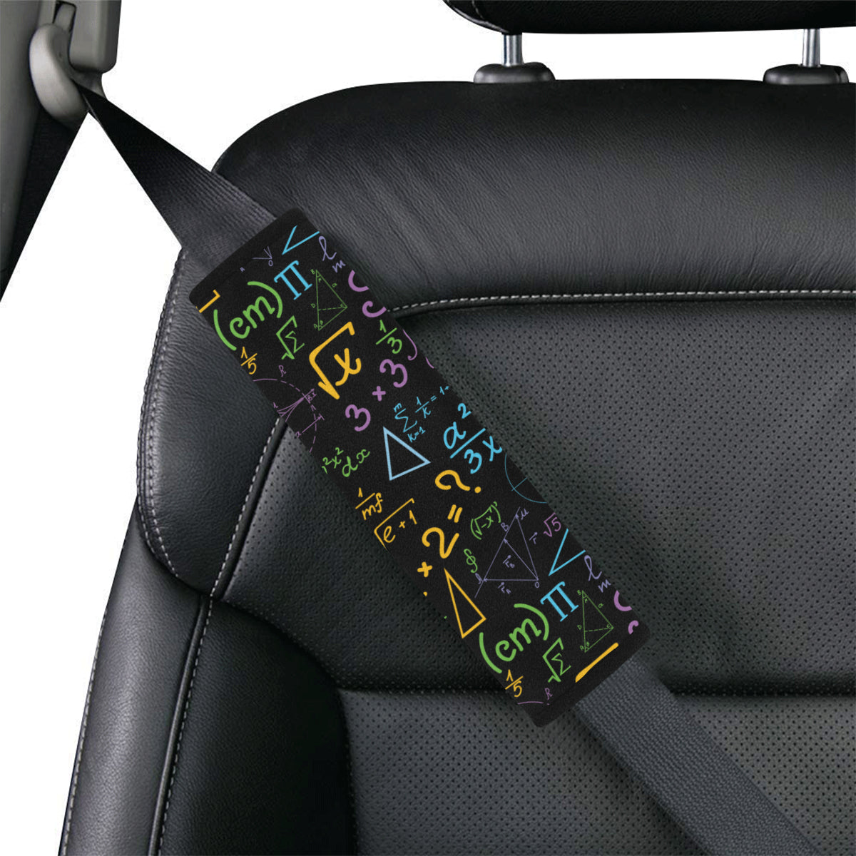Math Pattern Print Design 03 Car Seat Belt Cover