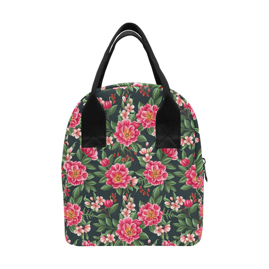 Summer Floral Pattern Print Design SF06 Insulated Lunch Bag