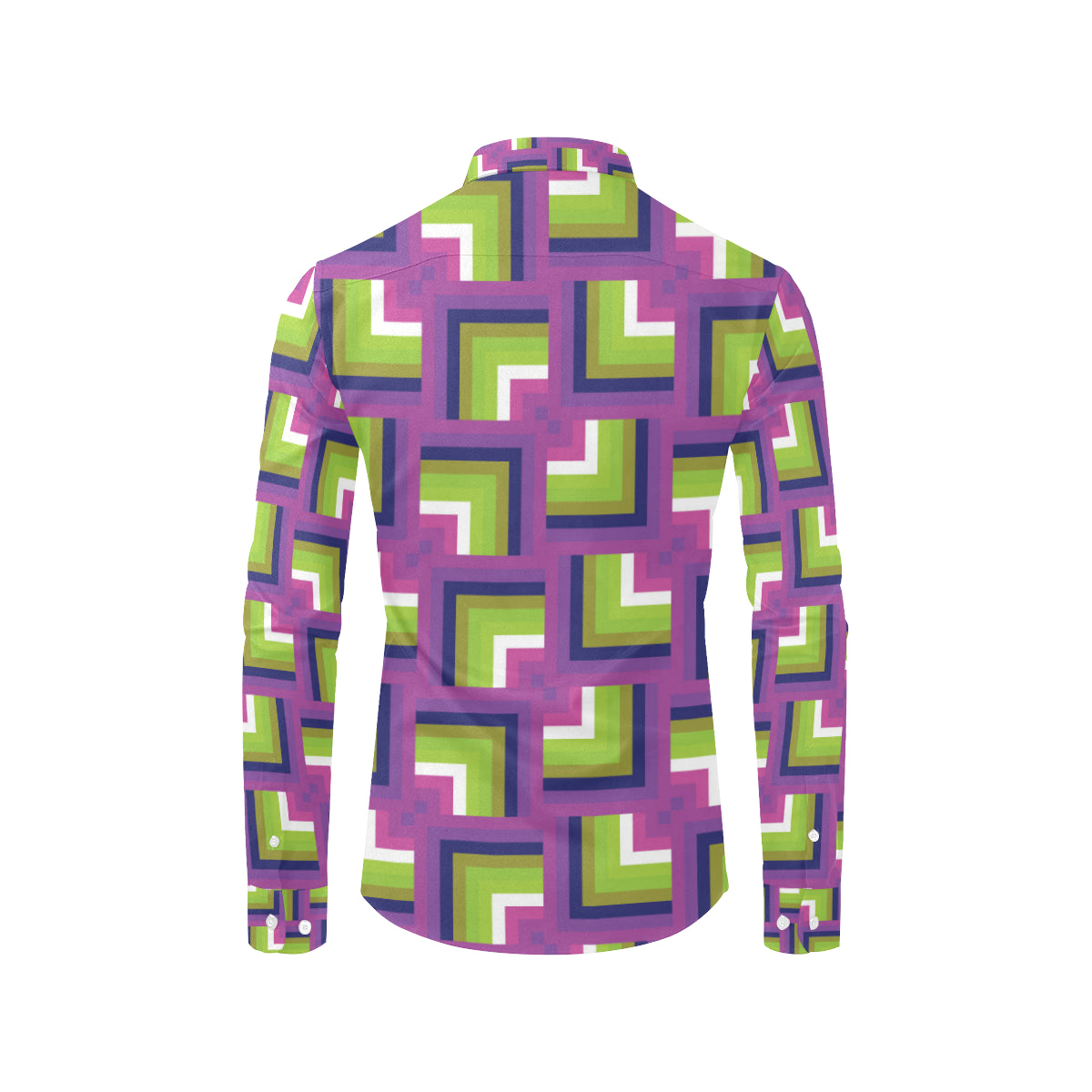 Optical illusion Pattern Print Design A05 Men's Long Sleeve Shirt