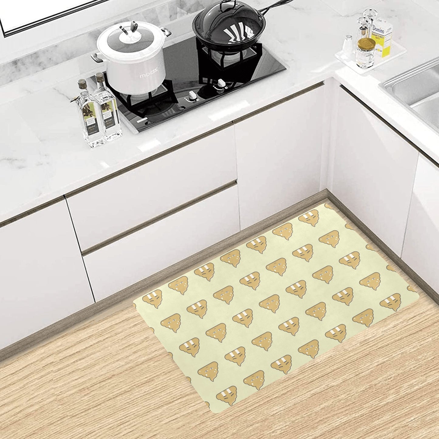 Poop Emoji Pattern Print Design A04 Kitchen Mat