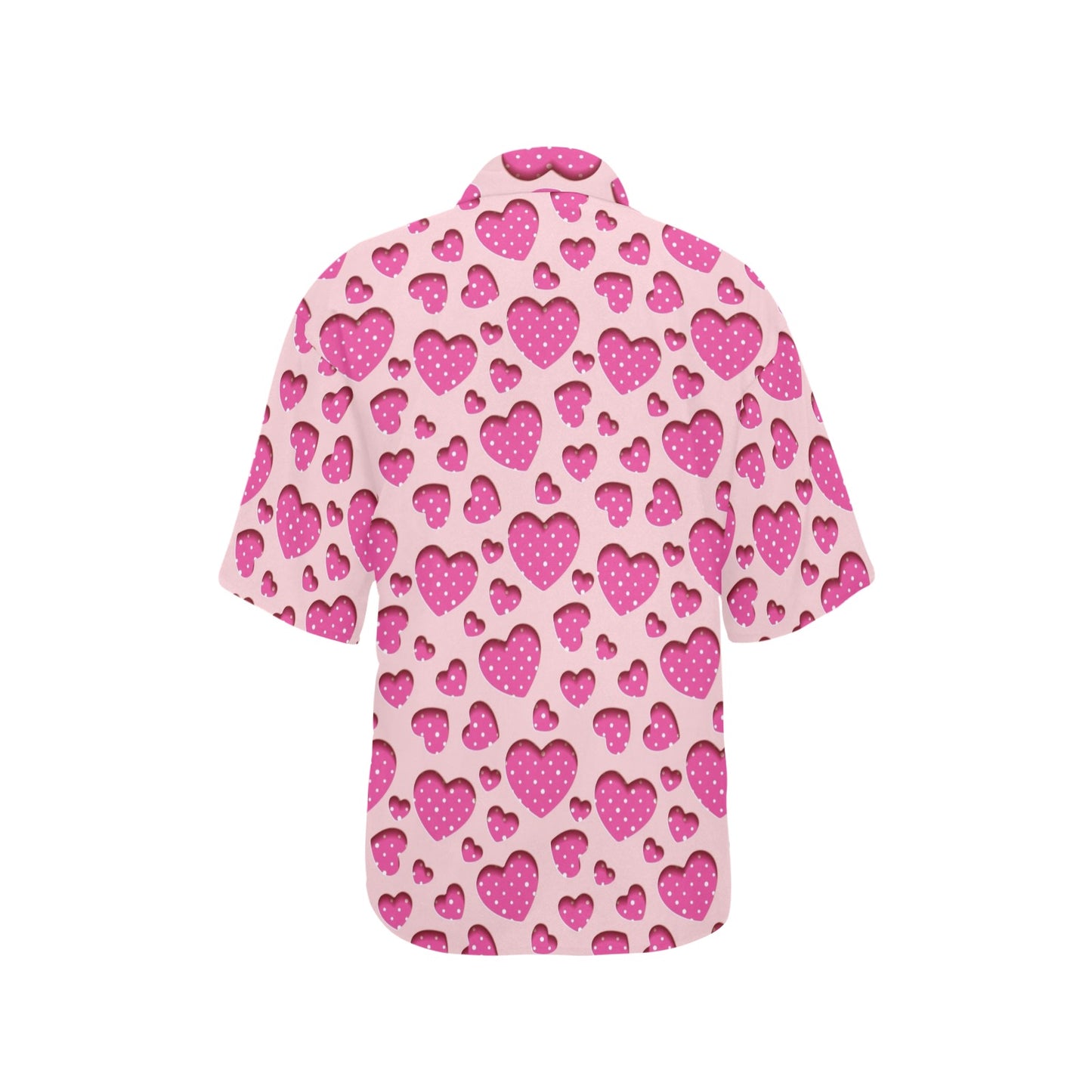Heart Pink Pattern Print Design HE06 Women's Hawaiian Shirt
