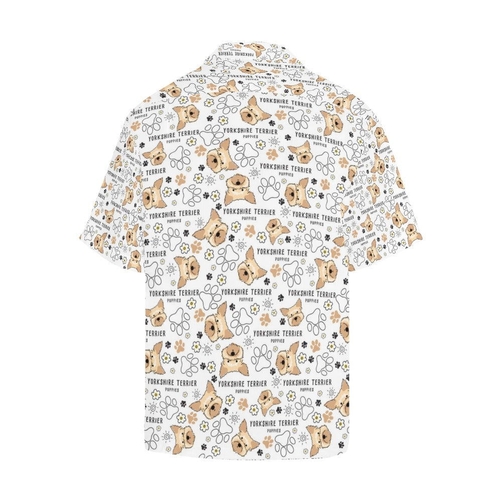 Yorkshire Terriers Print Design LKS308 Men's Hawaiian Shirt