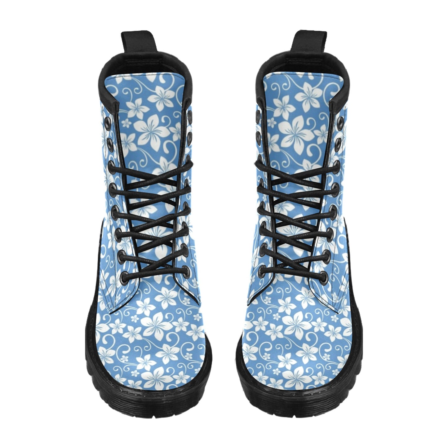 Hibiscus Pattern Print Design HB09 Women's Boots