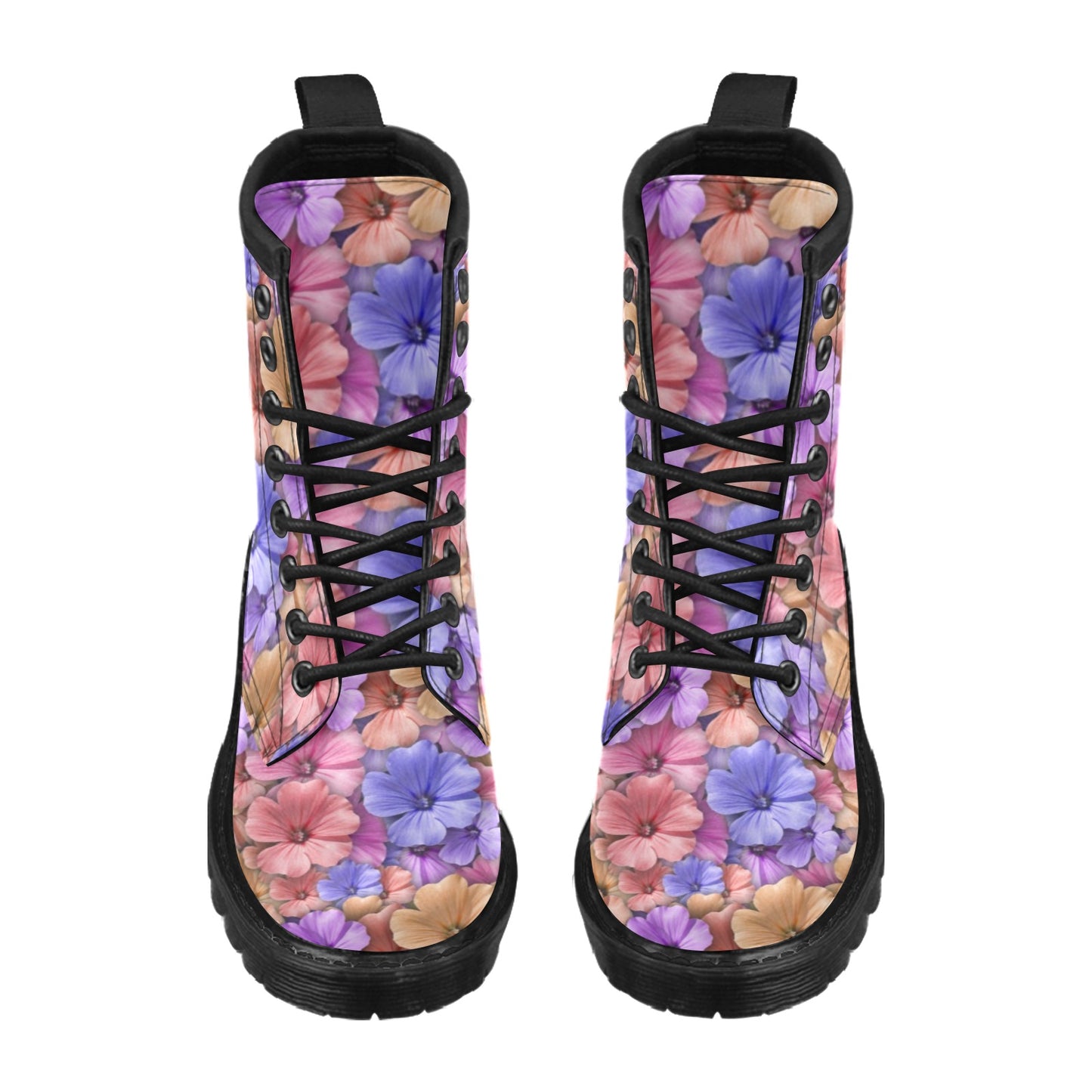 Colorful Geranium Pattern Women's Boots