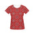 Bandana Red Pattern Print Design LKS3010 Women's  T-shirt