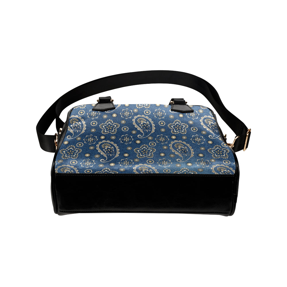 Jean Paisley Pattern Print Design 01 Shoulder Handbag