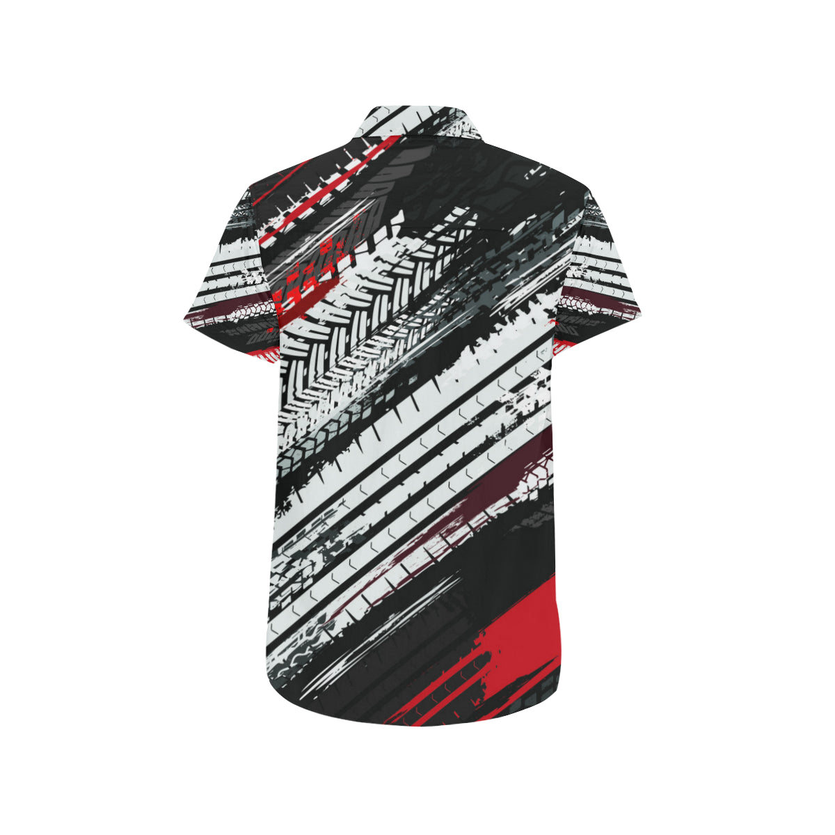Racing Pattern Print Design A03 Men's Short Sleeve Button Up Shirt