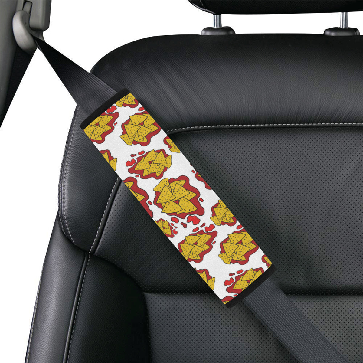 Nachos Pattern Print Design A03 Car Seat Belt Cover