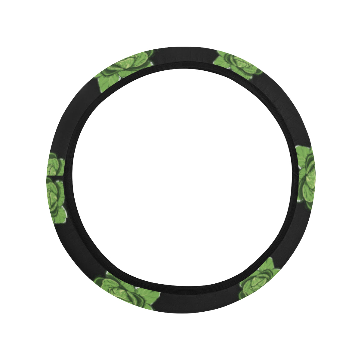 Cabbage Pattern Print Design 03 Steering Wheel Cover with Elastic Edge
