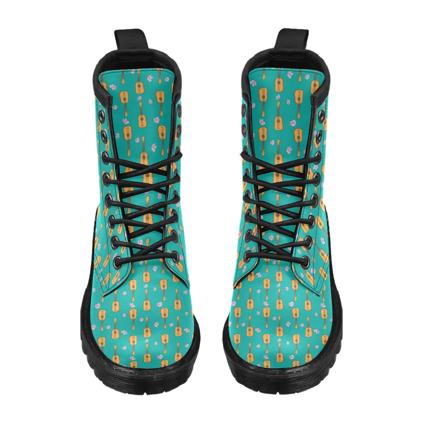 Ukulele Print Design LKS403 Women's Boots