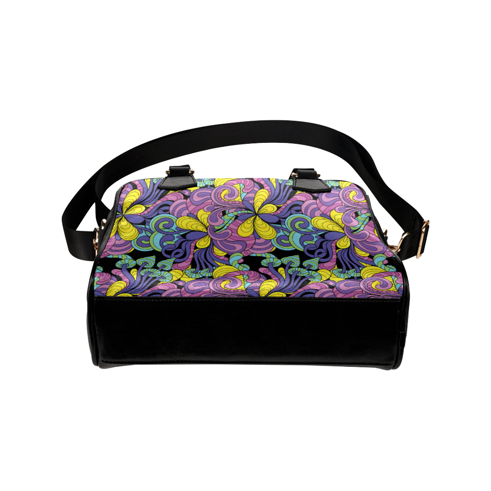 Psychedelic Pattern Print Design A04 Shoulder Handbag