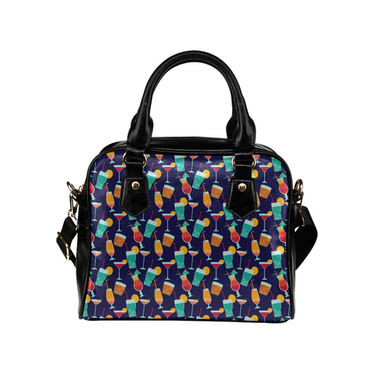 Cocktail Pattern Print Design 06 Shoulder Handbag