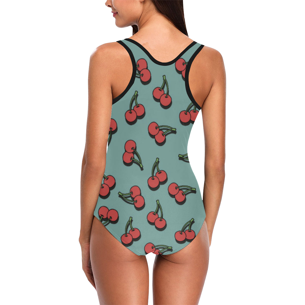 Cherry Pattern Print Design CH03 Women Swimsuit