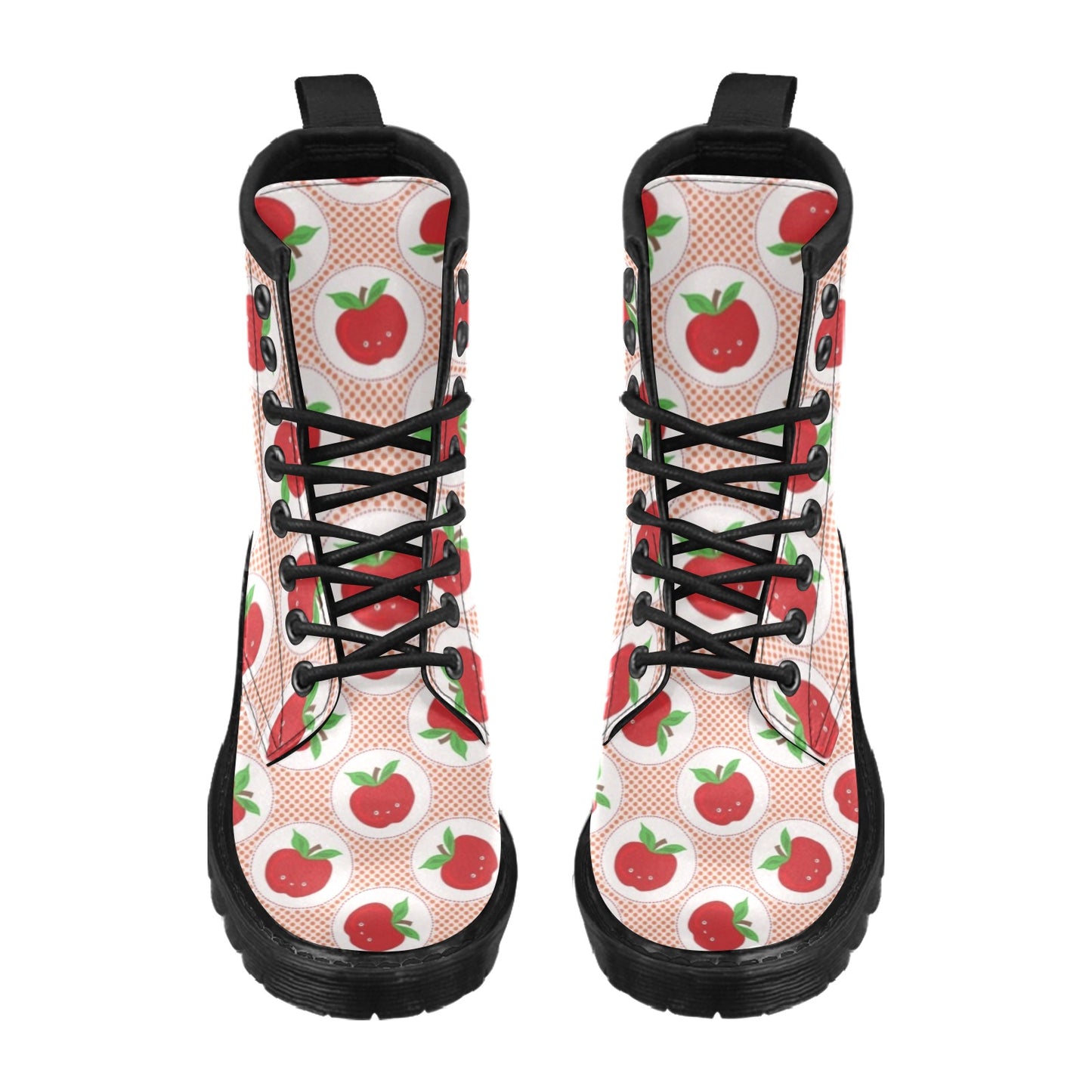 Apple Pattern Print Design AP08 Women's Boots