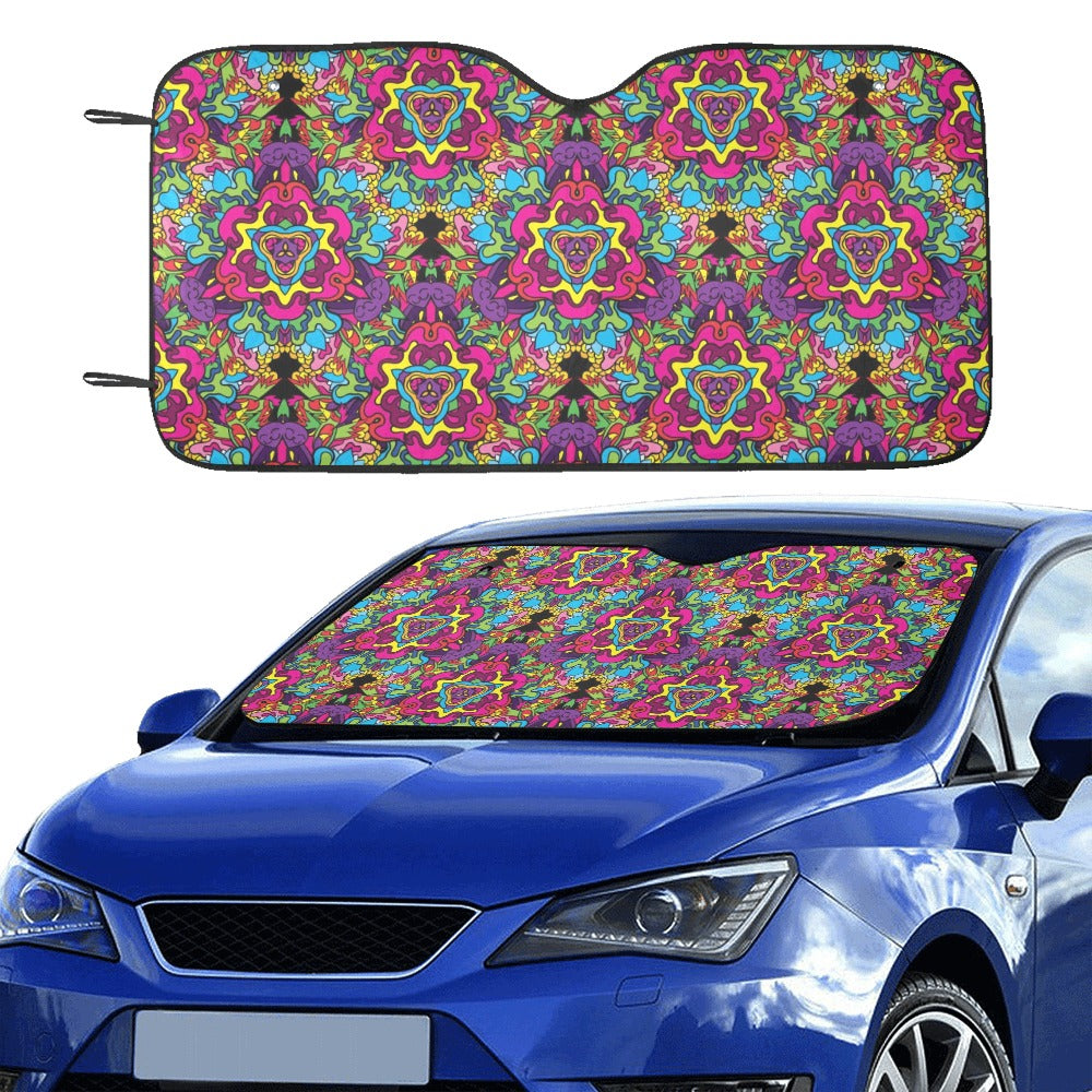Trippy Print Design LKS303 Car front Windshield Sun Shade