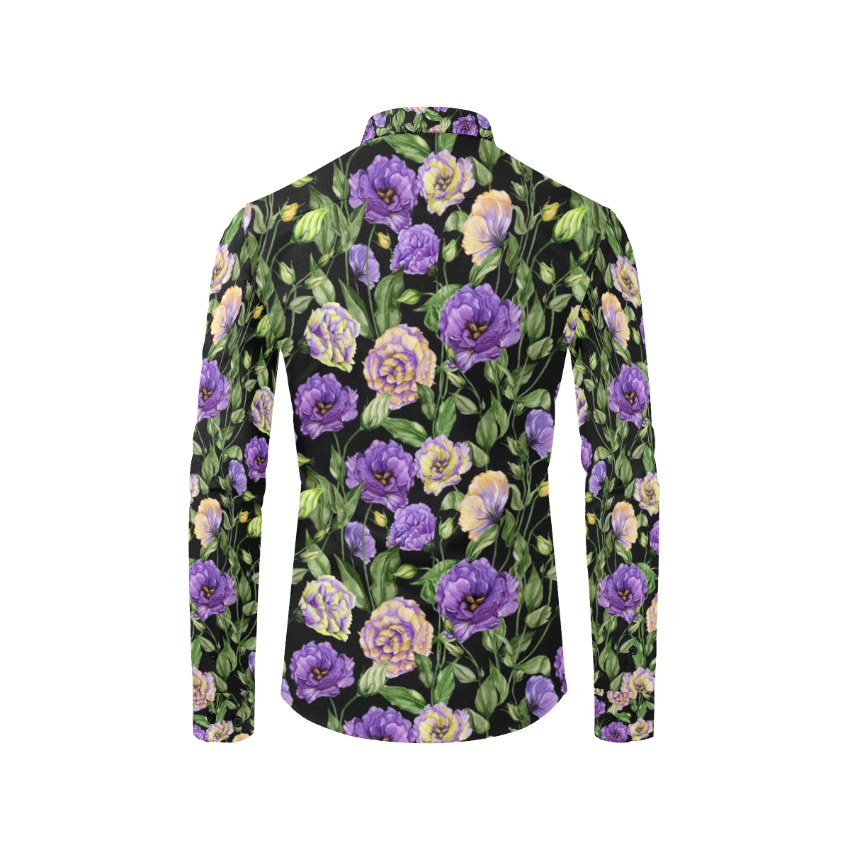 Lisianthus Pattern Print Design LT02 Men's Long Sleeve Shirt