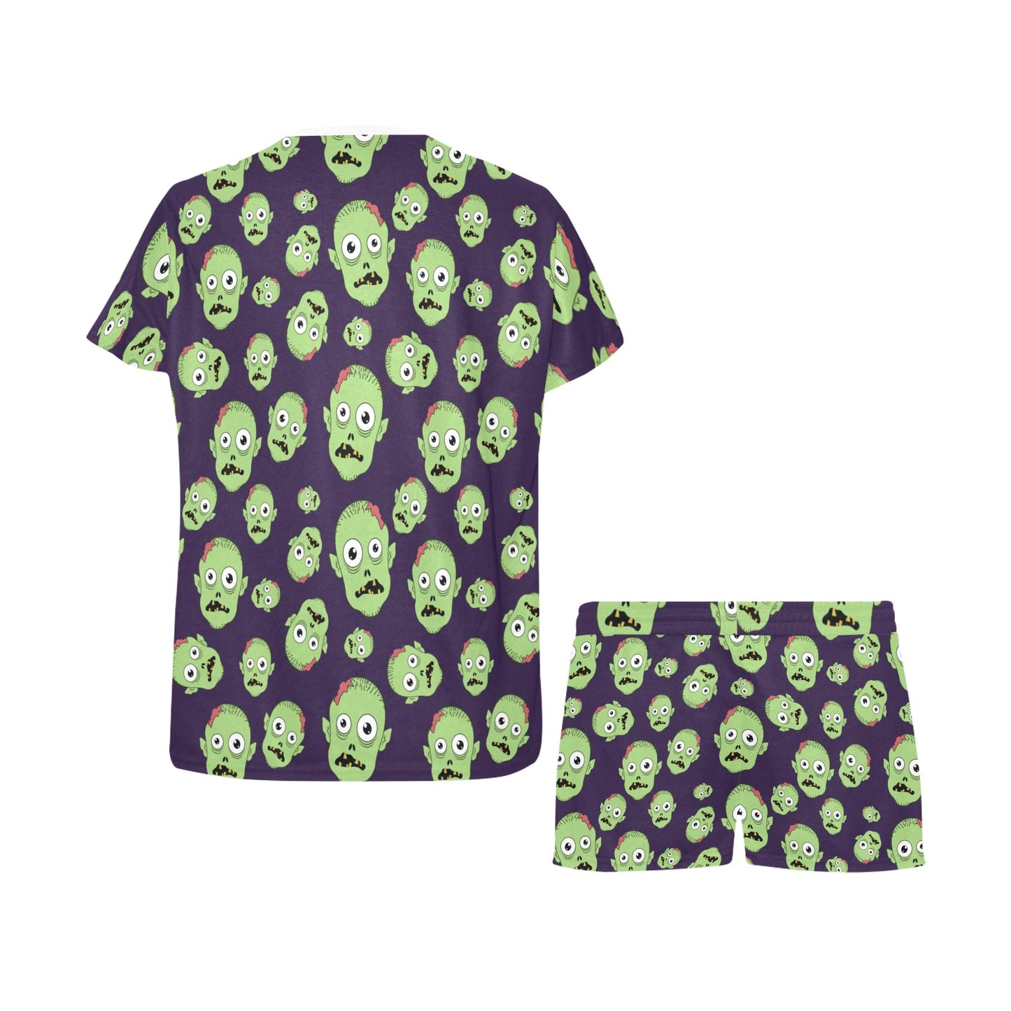 Zombie Print Design LKS303 Women's Short Pajama Set