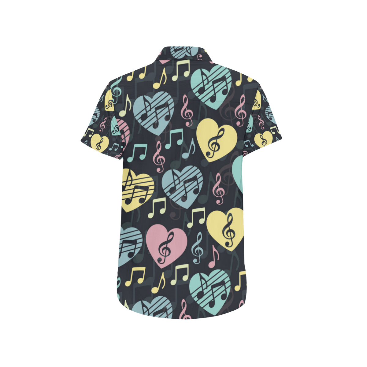Music note Pattern Print Design A03 Men's Short Sleeve Button Up Shirt