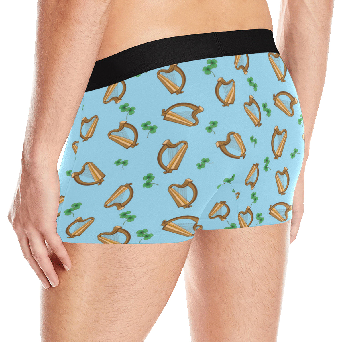 Harp Pattern Print Design 01 Men's Boxer Briefs