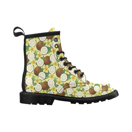 Coconut Pattern Print Design CN02 Women's Boots