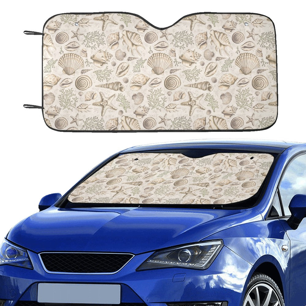 Seashell Print Design LKS304 Car front Windshield Sun Shade