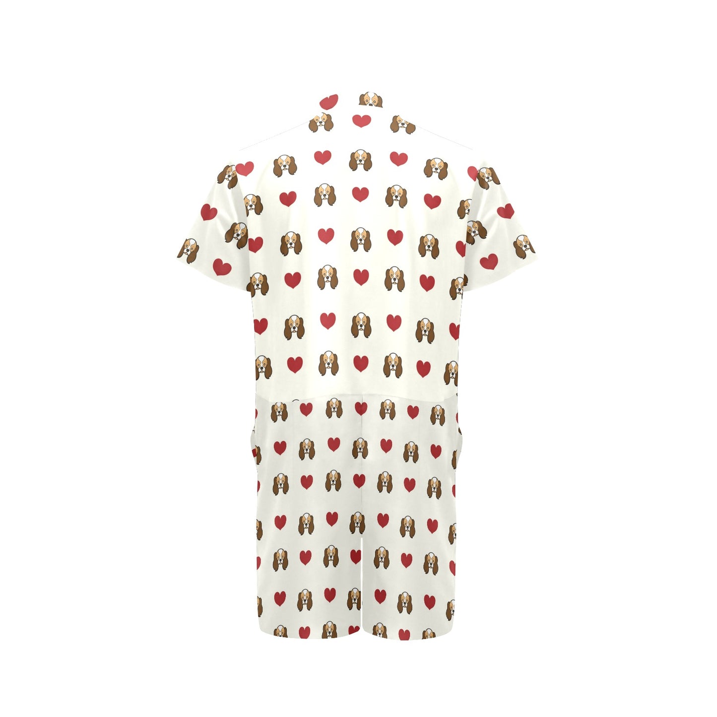 Cavalier King Charles Spaniels Pattern Print Design 01 Men's Romper