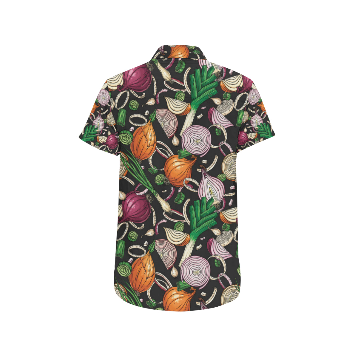 Onion Pattern Print Design A03 Men's Short Sleeve Button Up Shirt