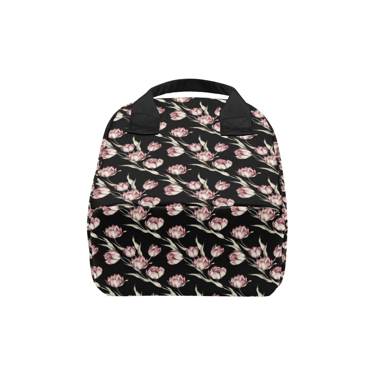 Tulip Pink Pattern Print Design TP02 Insulated Lunch Bag