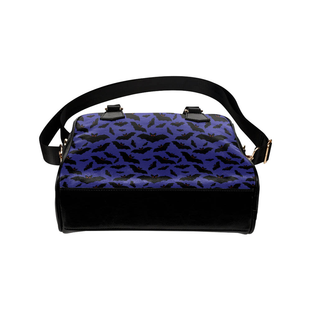 Bat Halloween Pattern Print Design 02 Shoulder Handbag