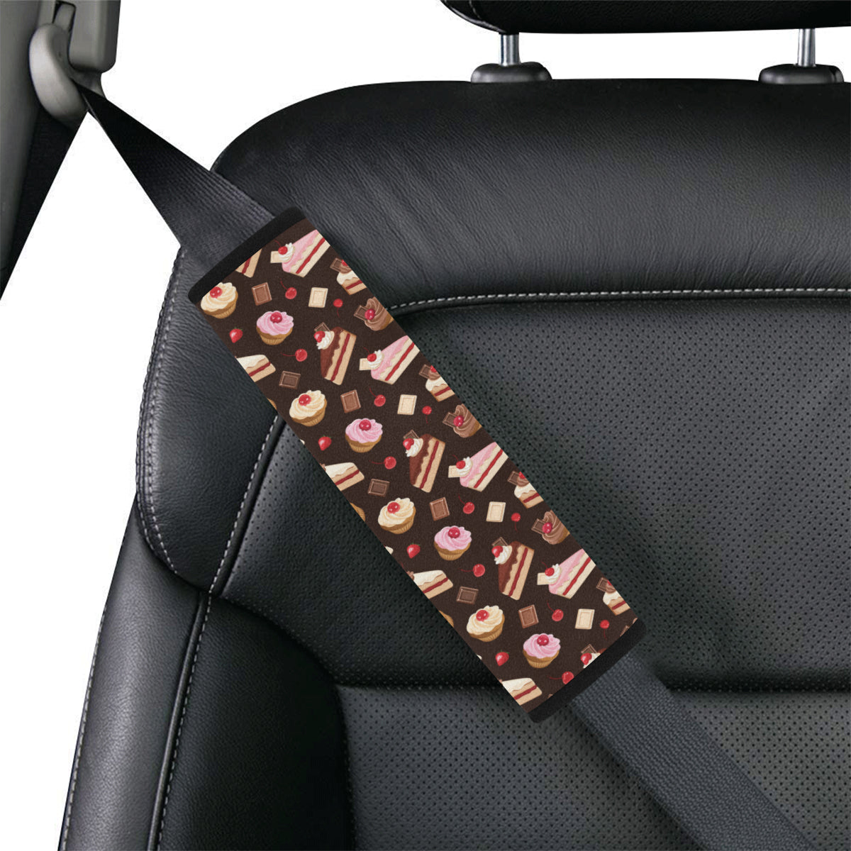 Cake Pattern Print Design 04 Car Seat Belt Cover