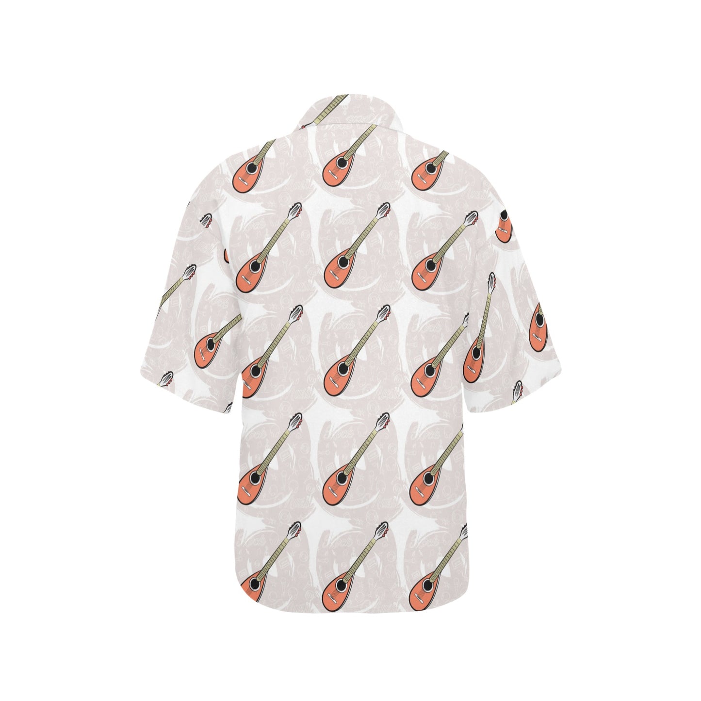 Mandolin Pattern Print Design 03 Women's Hawaiian Shirt