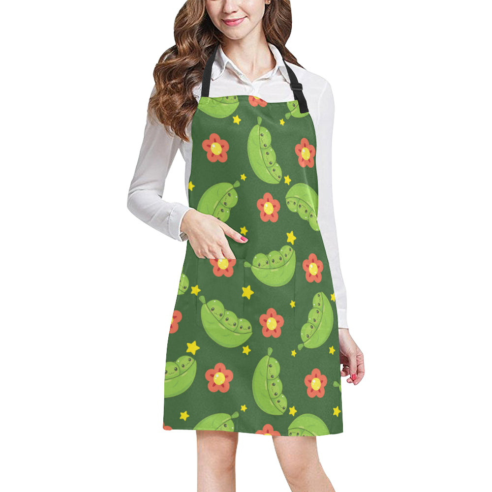 Peas Pattern Print Design A01 Apron with Pocket