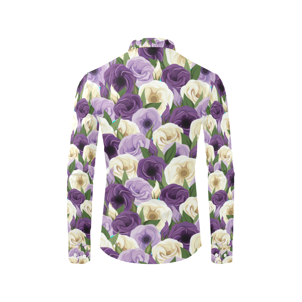 Lisianthus Pattern Print Design LT01 Men's Long Sleeve Shirt