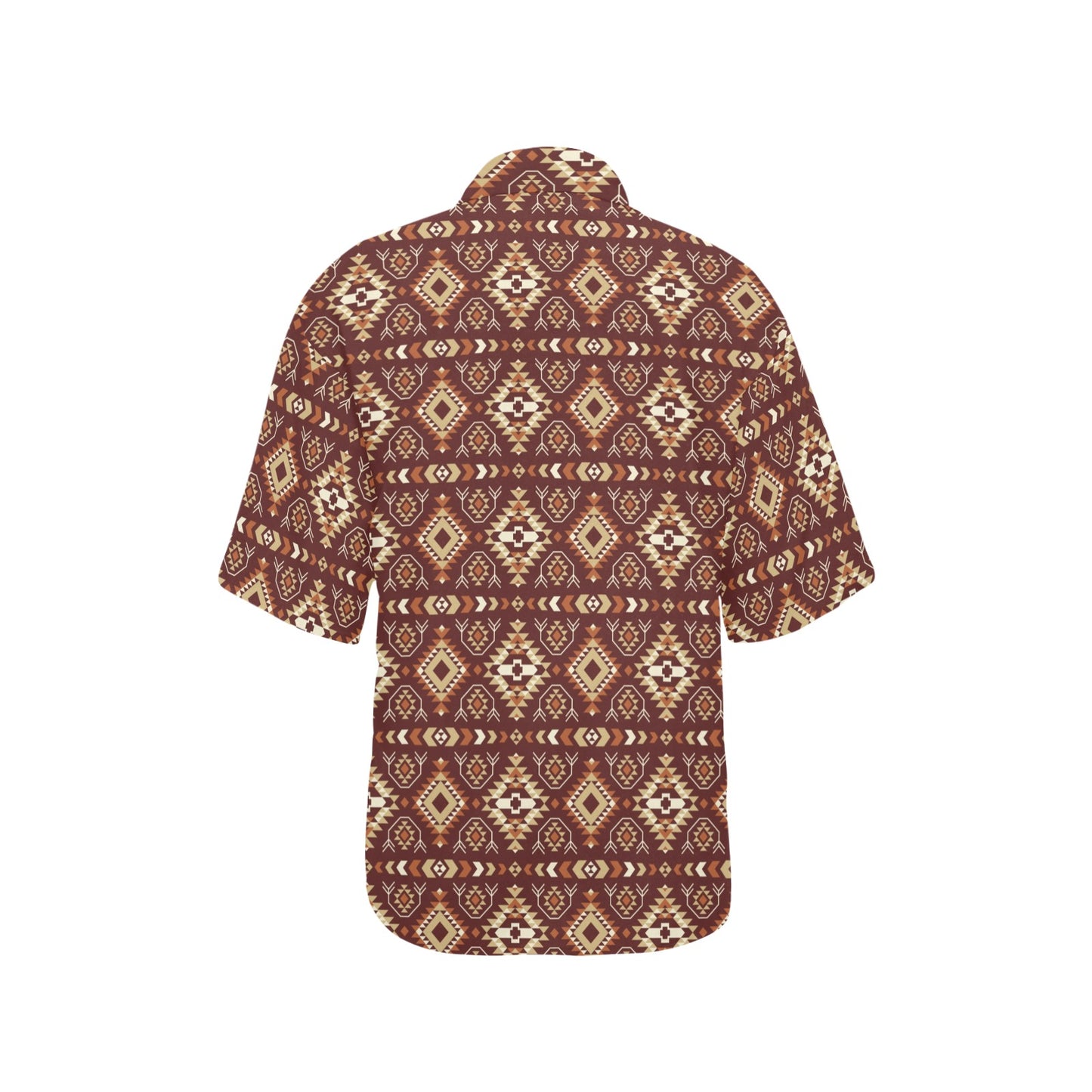 Navajo Native Color Print Pattern Women's Hawaiian Shirt