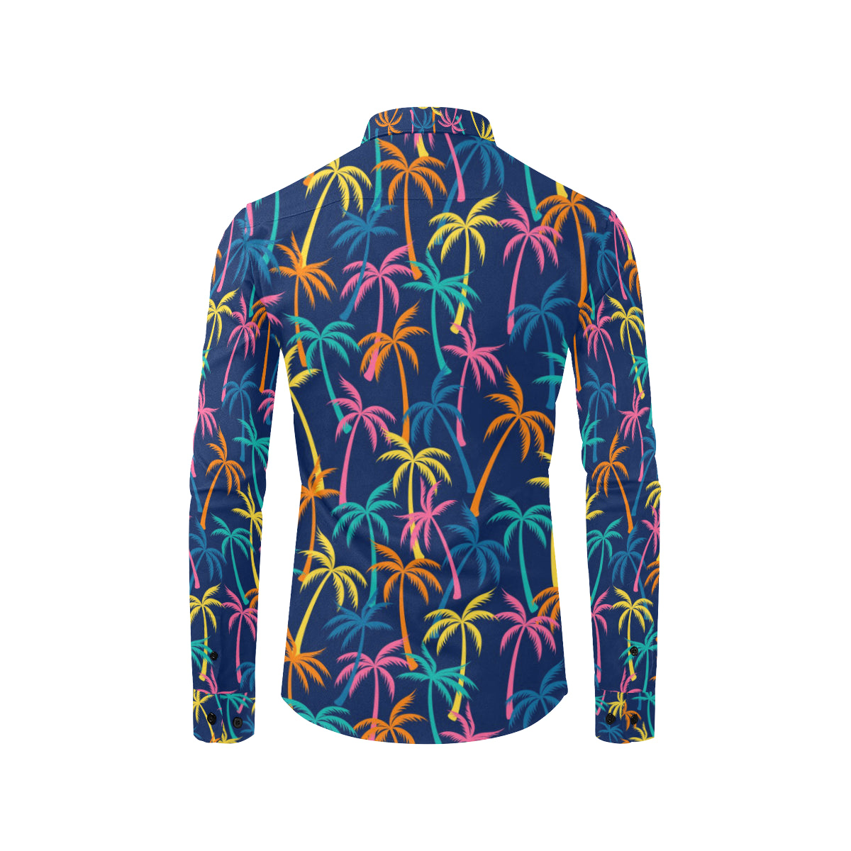 Palm Tree Pattern Print Design PT013 Men's Long Sleeve Shirt