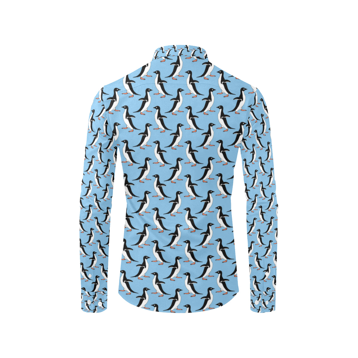 Penguin Dance Pattern Men's Long Sleeve Shirt