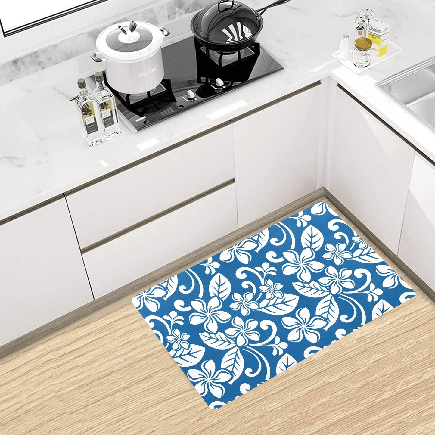 Plumeria Pattern Print Design PM013 Kitchen Mat
