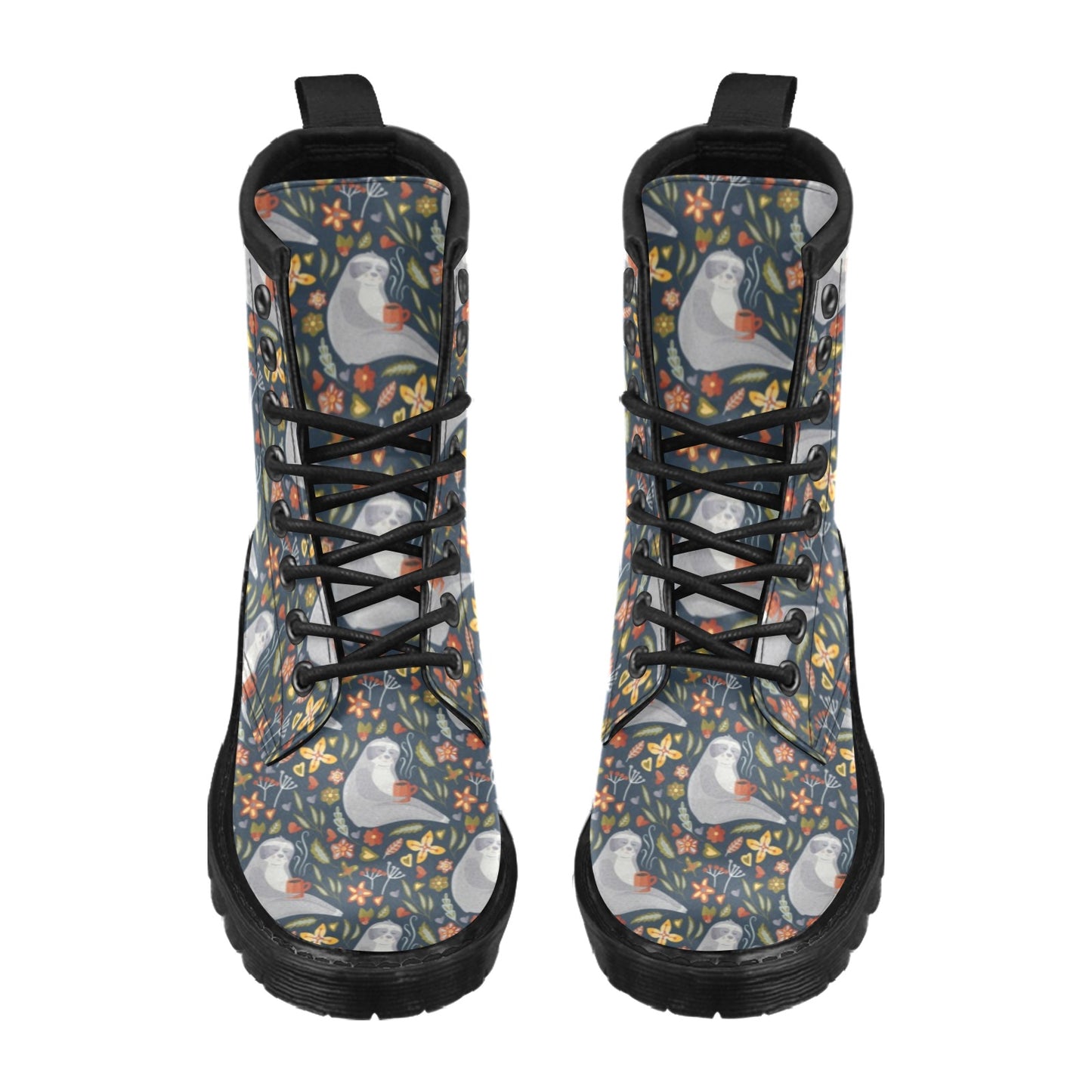 Sloth Print Design LKS303 Women's Boots