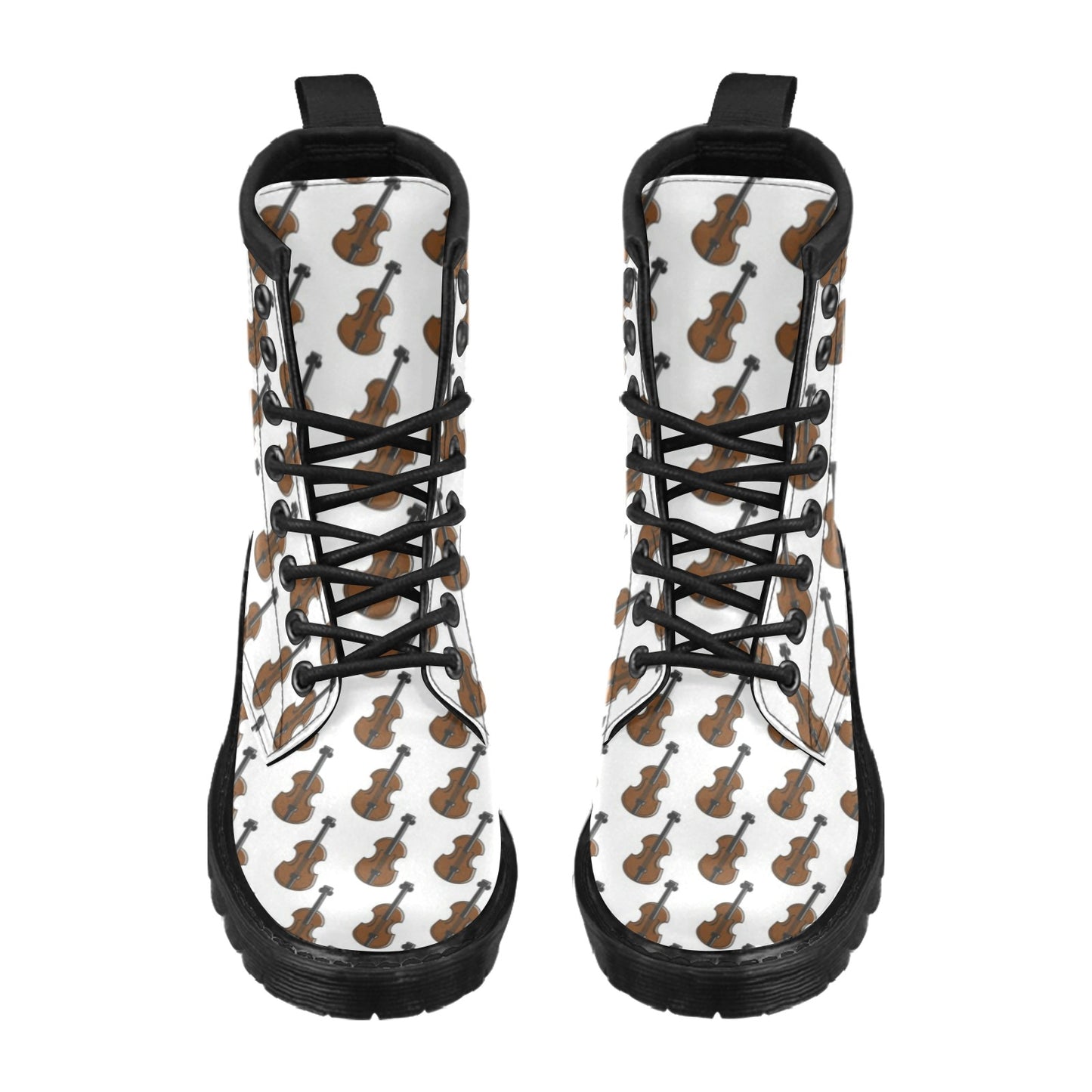 Violin Print Design LKS405 Women's Boots