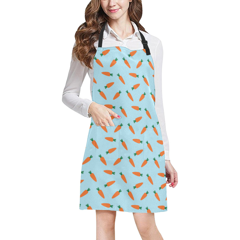 Carrot Pattern Print Design 03 Apron with Pocket