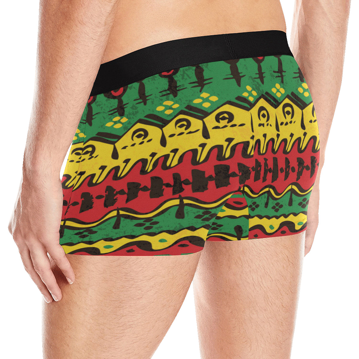 Rasta Pattern Print Design A01 Men's Boxer Briefs