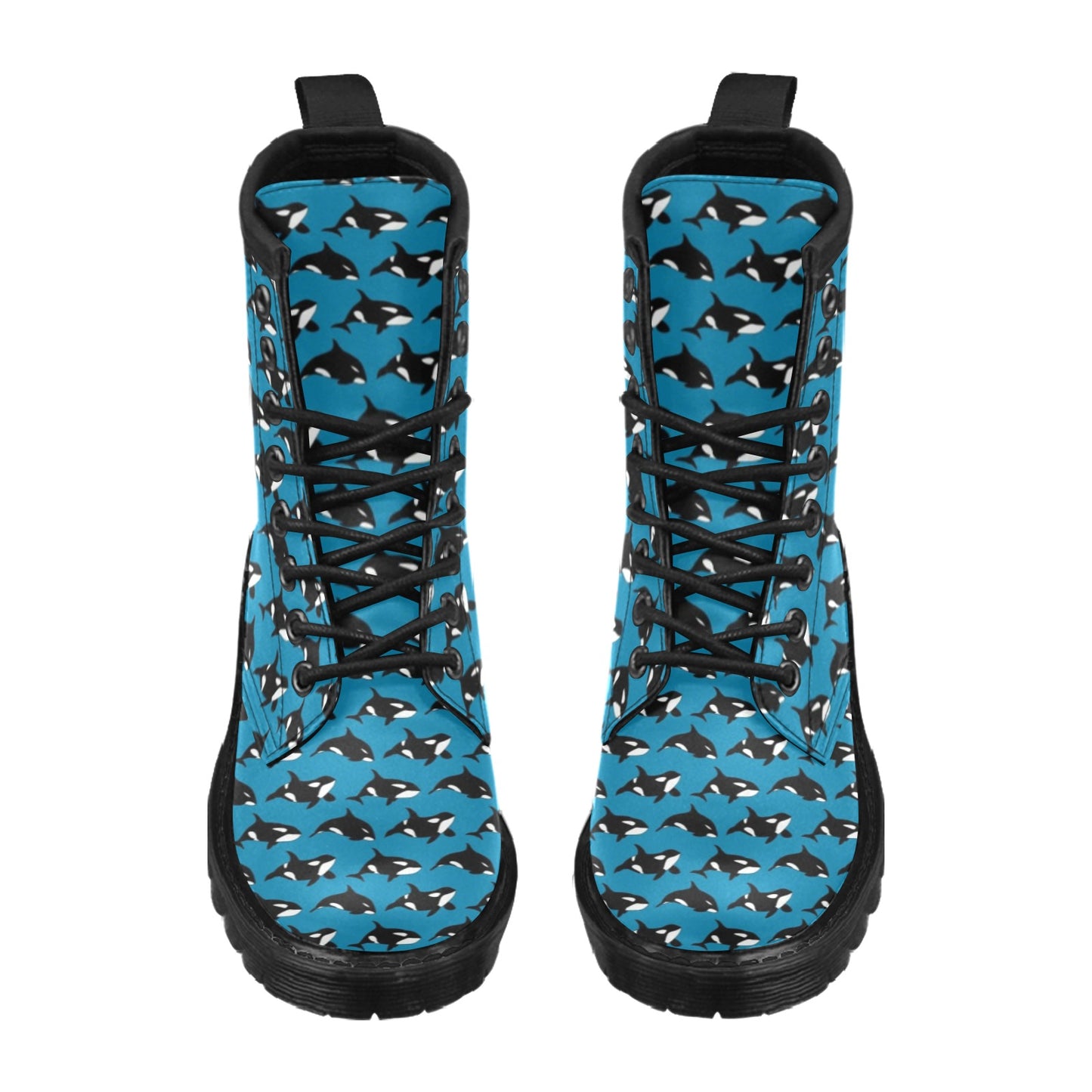 Whale Print Design LKS304 Women's Boots
