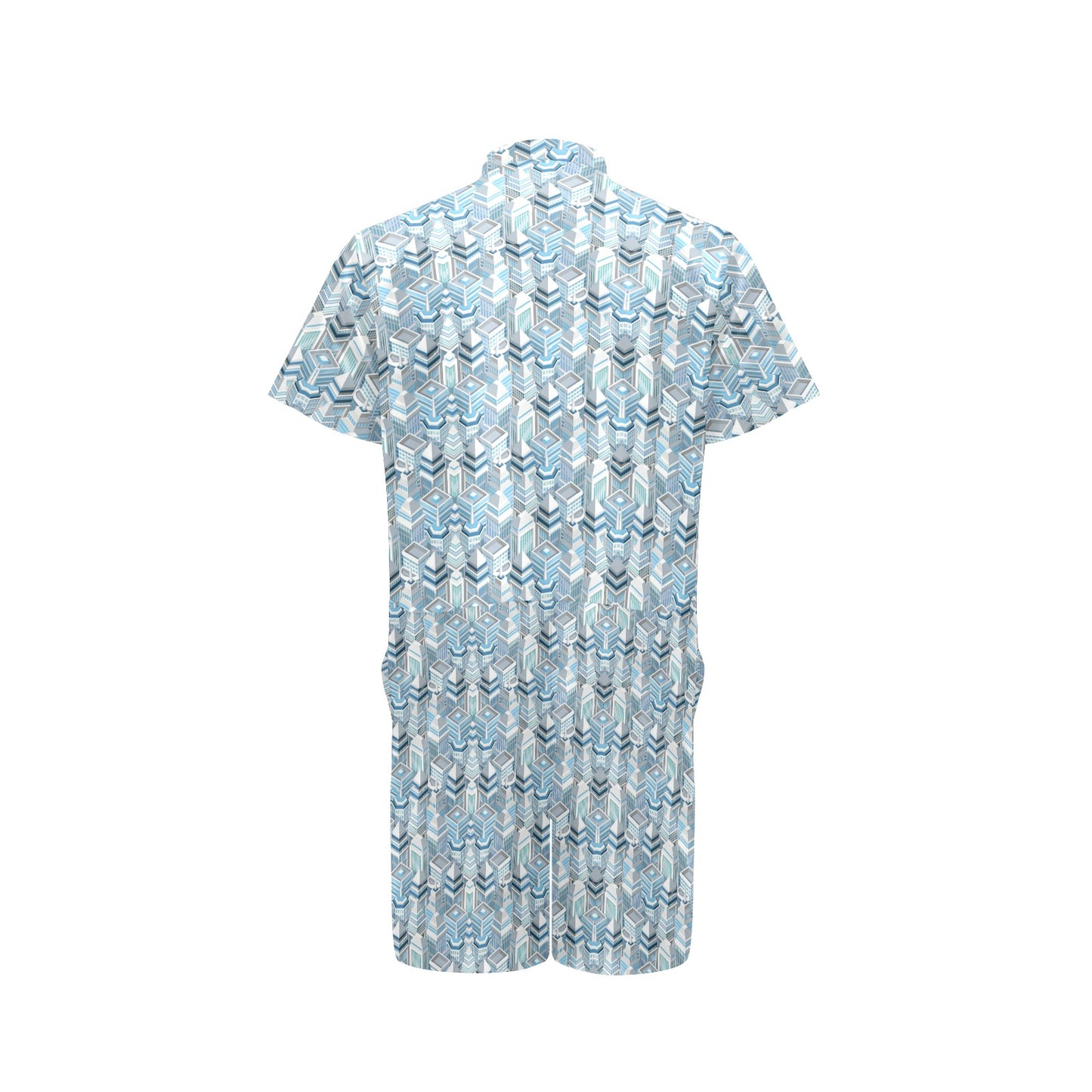 City Pattern Print Design 03 Men's Romper