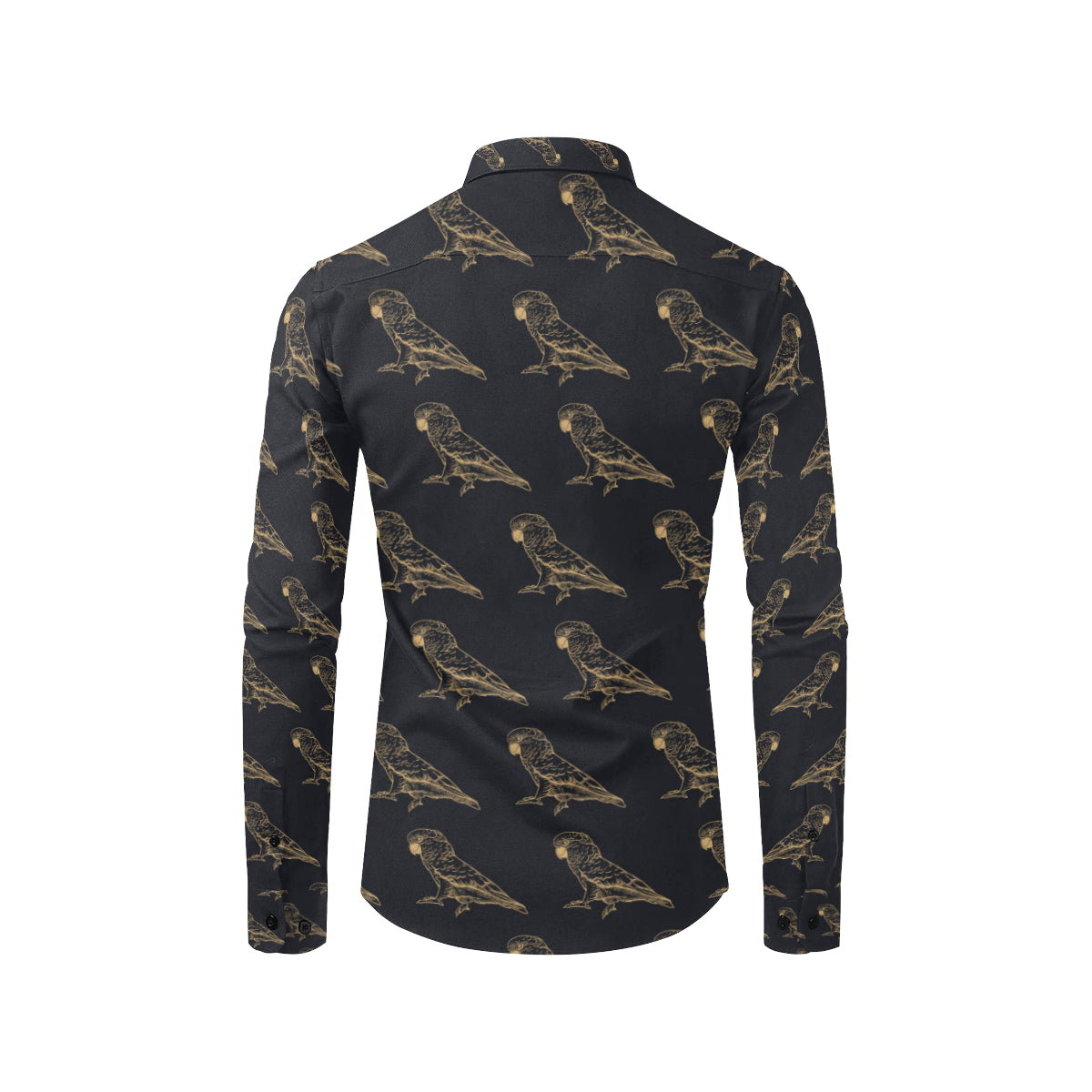 Parakeet Pattern Print Design A04 Men's Long Sleeve Shirt