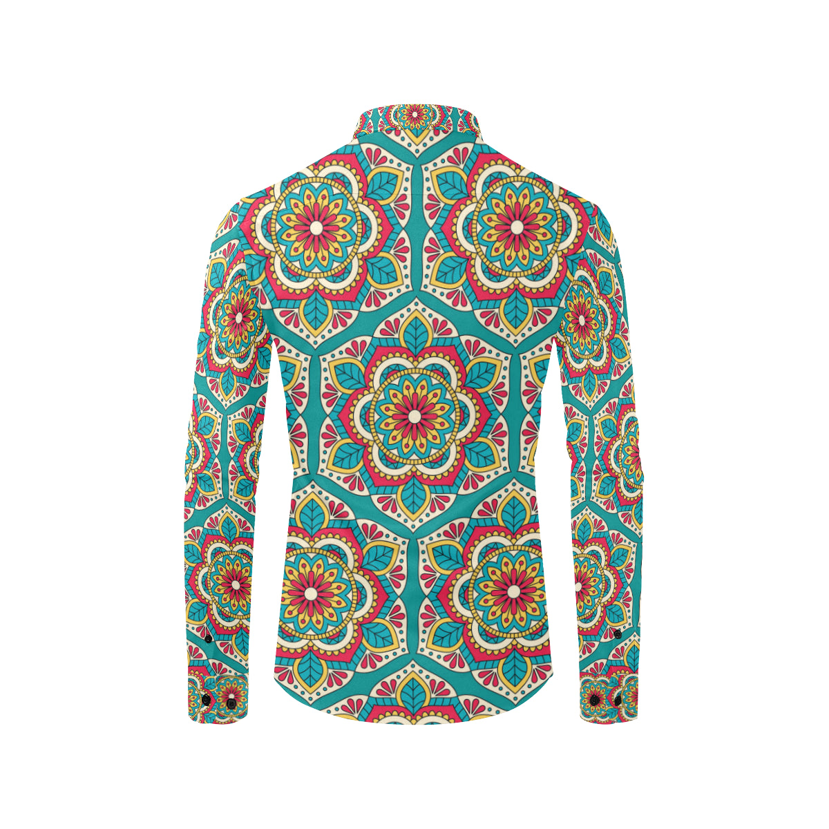 Mandala Pattern Print Design 03 Men's Long Sleeve Shirt