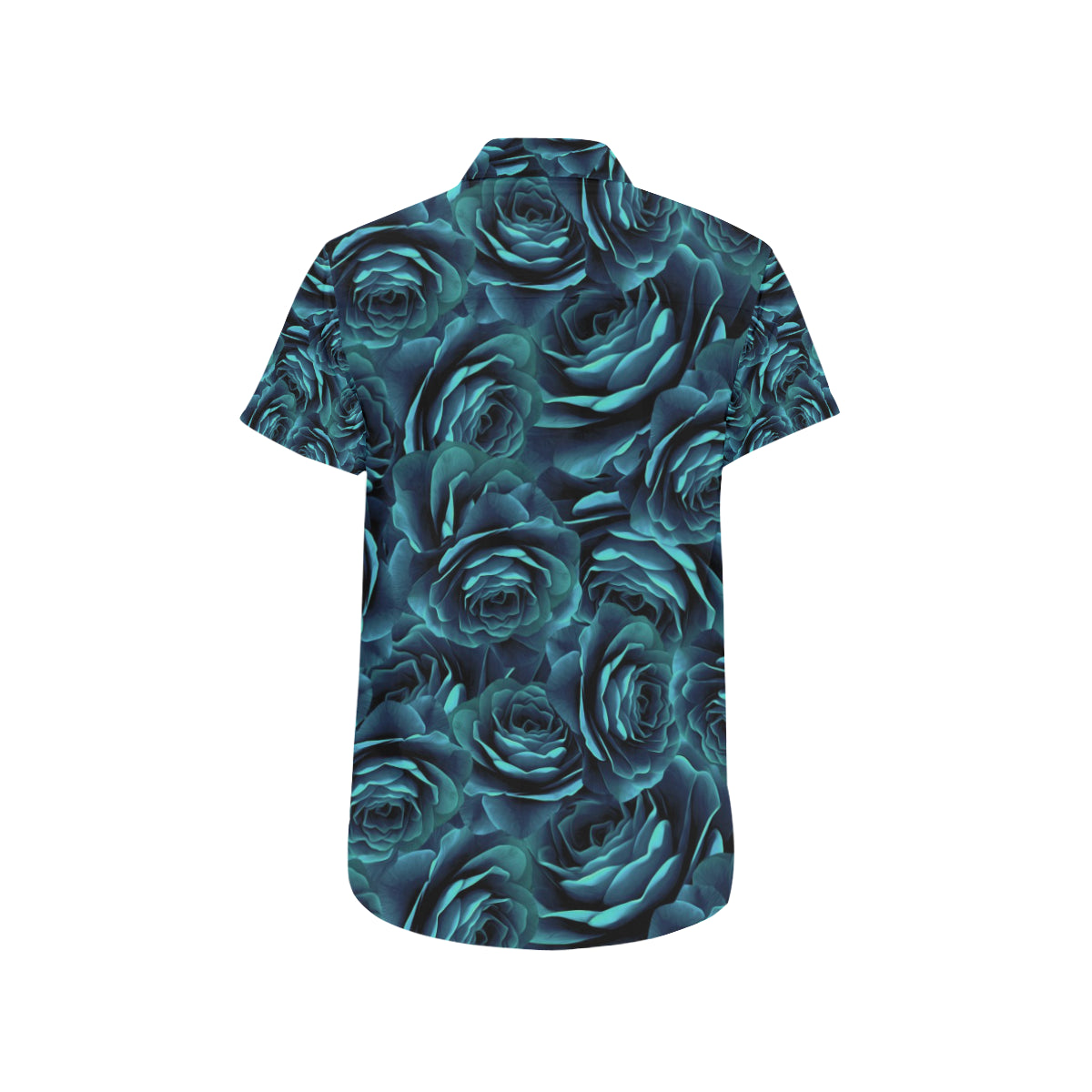 Camellia Pattern Print Design CM04 Men's Short Sleeve Button Up Shirt
