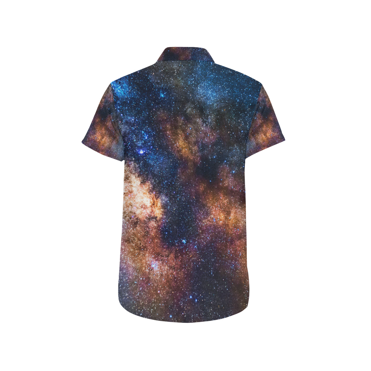 Celestial Milky way Galaxy Men's Short Sleeve Button Up Shirt