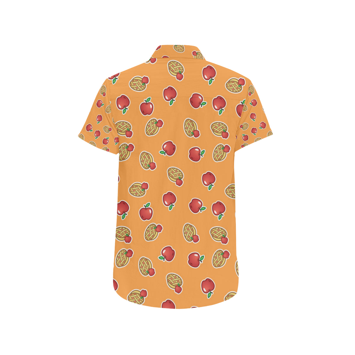 Apple Pie Pattern Print Design 02 Men's Short Sleeve Button Up Shirt