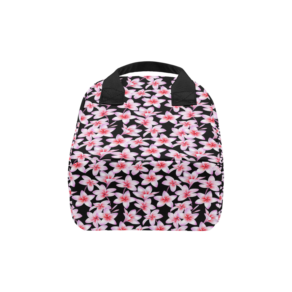 Pink Plumeria Pattern Print Design PM09 Insulated Lunch Bag