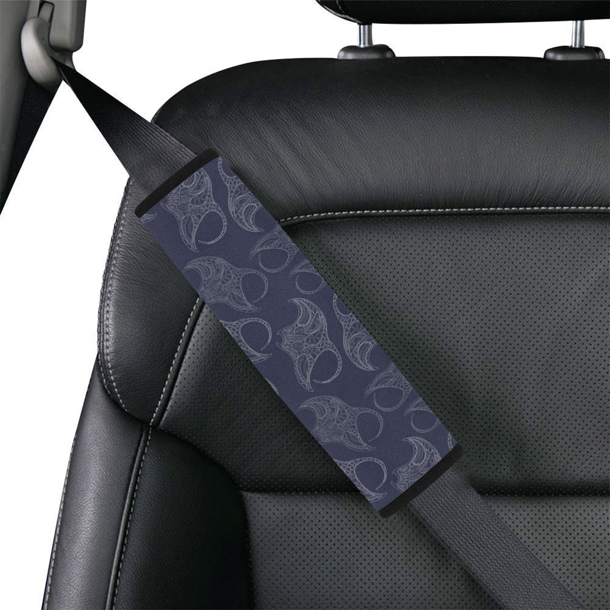 Manta Ray Pattern Print Design 01 Car Seat Belt Cover